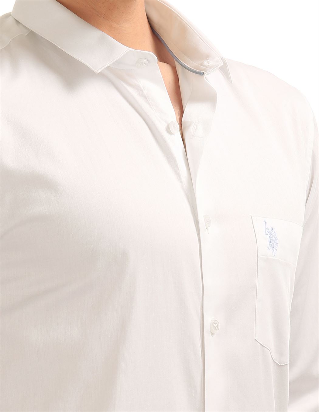 U.S. Polo Assn. Men White Formal Shirt